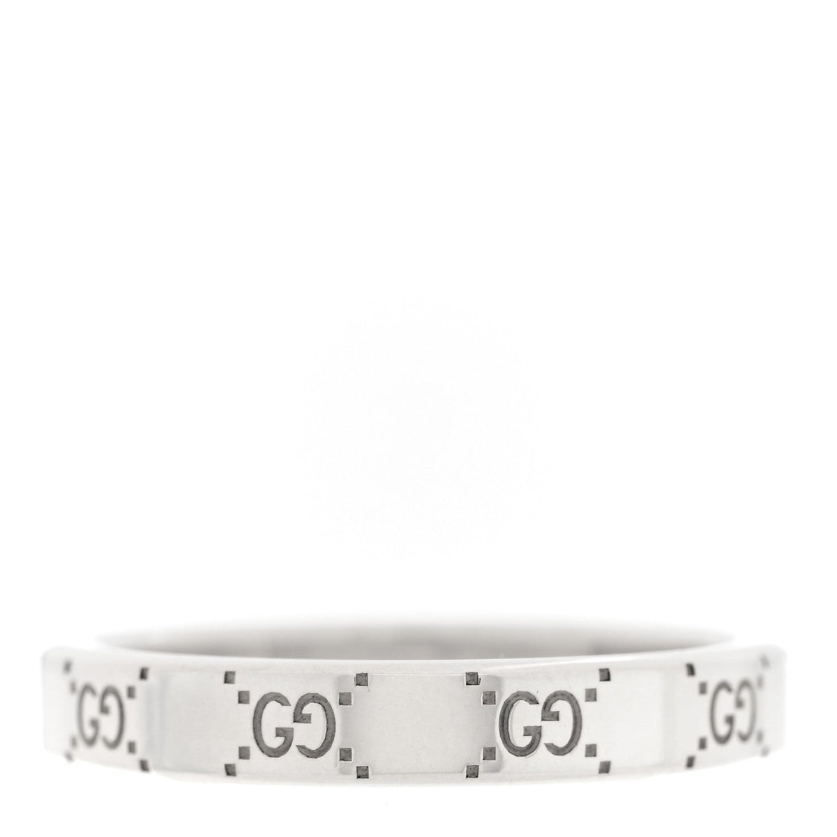 Sterling Silver Signature GG Narrow Band Ring 63 10.25