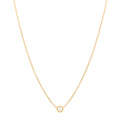 18K Yellow Gold Diamond .19ct Diamonds By The Inch Solitaire Necklace