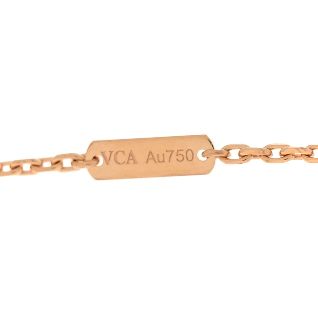 18K Rose Gold Letterwood Magic Alhambra Long Necklace