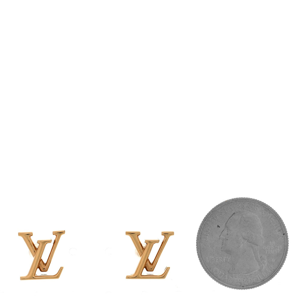 Metal LV Iconic Earrings Gold