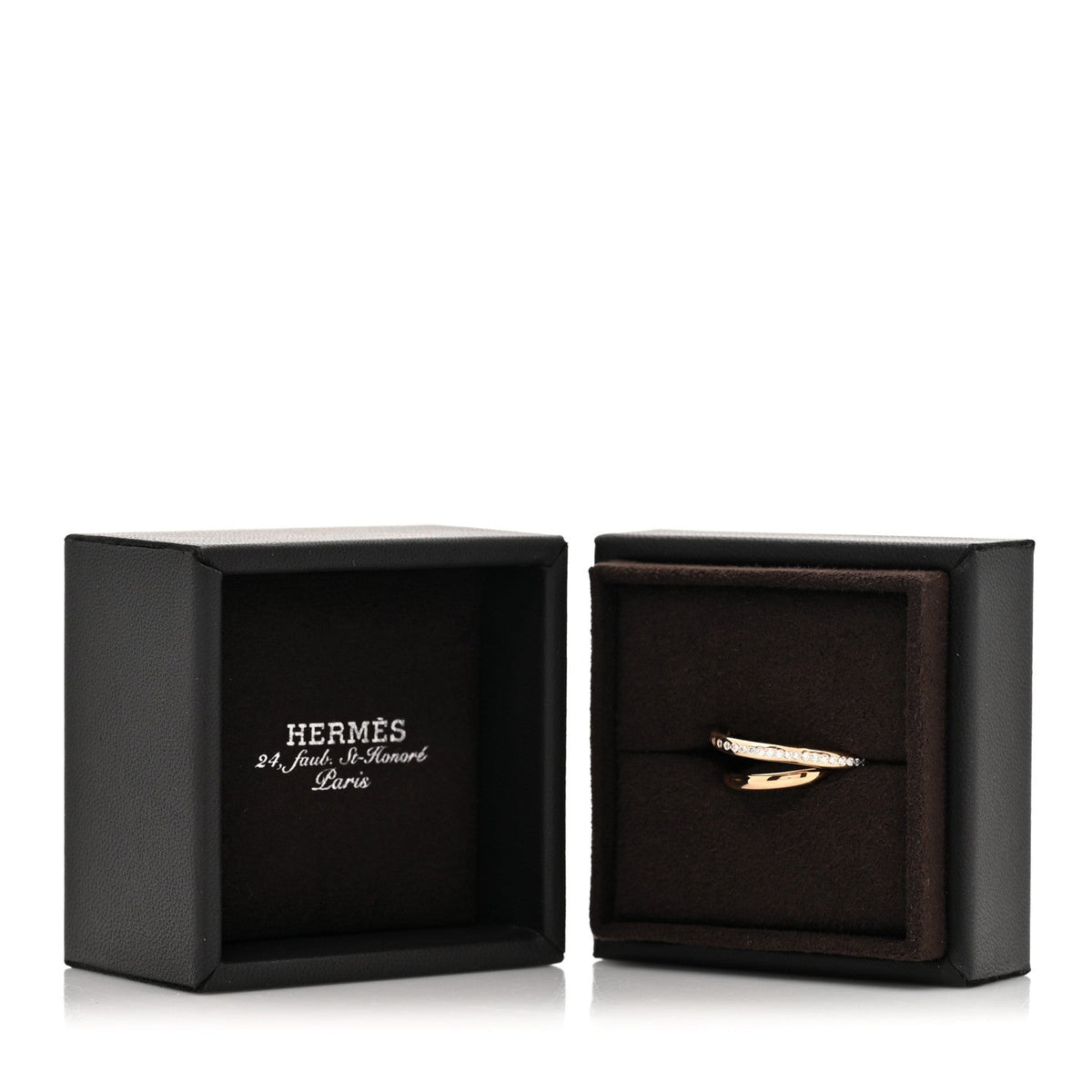 18K Rose Gold Diamond Vertige Coeur Ring 52 6