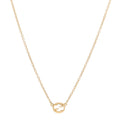 18K Yellow Gold Interlocking Pendant Necklace