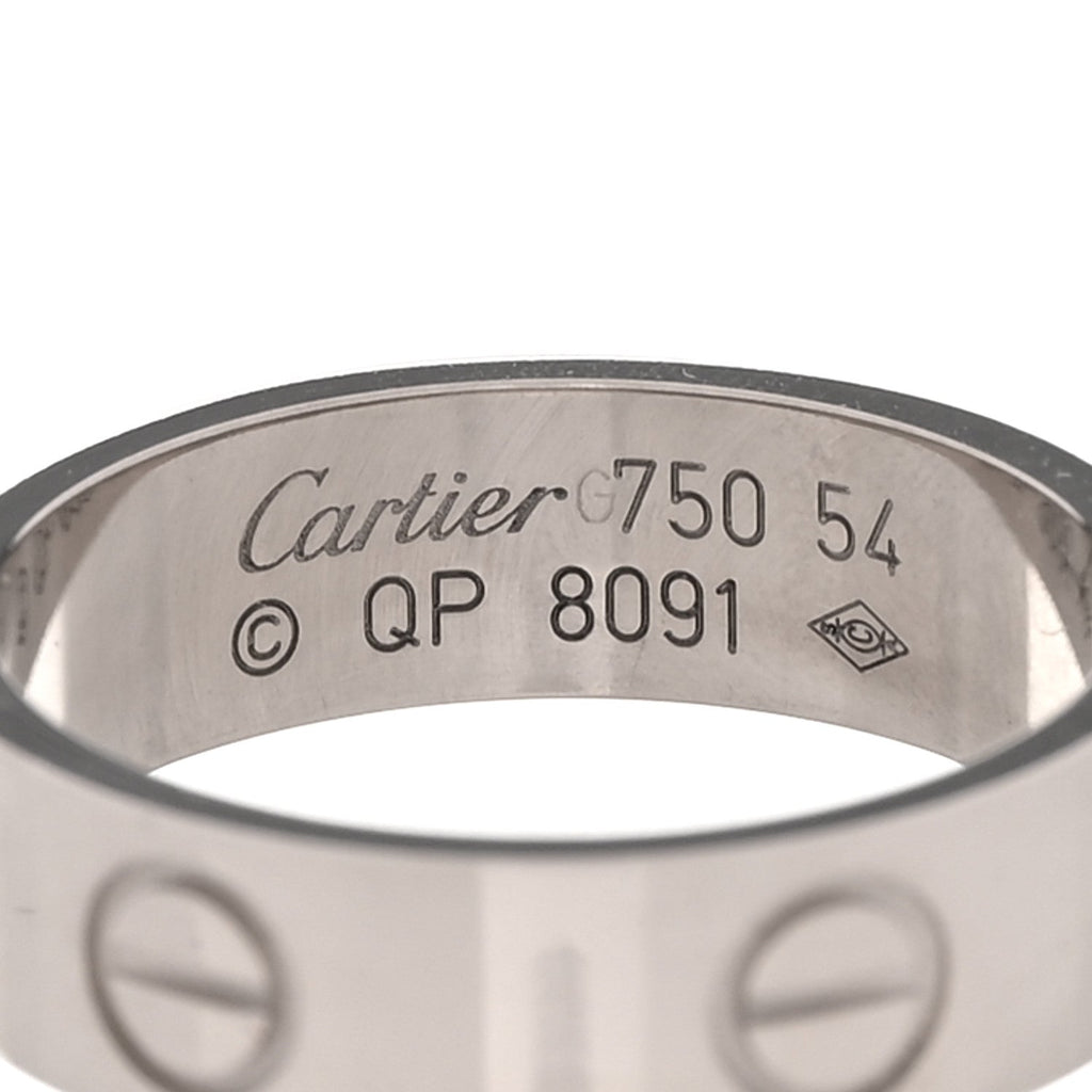 18K White Gold 5.5mm LOVE Ring 54 7