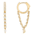 18K Yellow Gold Diamond Sienna Huggies Earrings