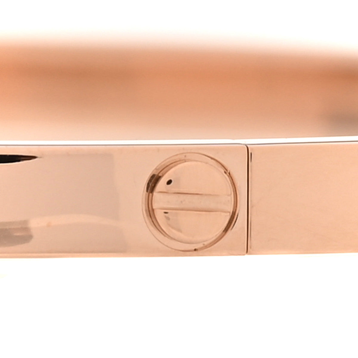 18K Pink Gold 6 Diamond Small LOVE Bracelet 17