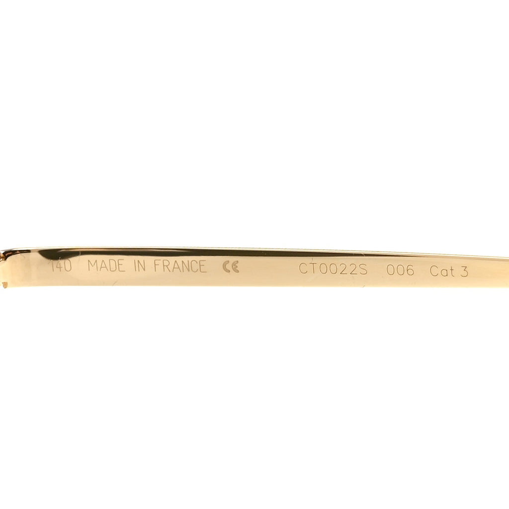 Panthere De Cartier Round Sunglasses CT0022S Gold