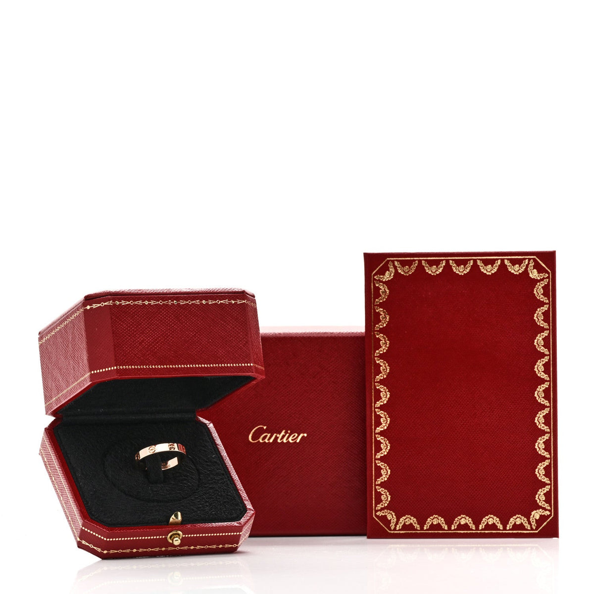 18K Pink Gold 3.5mm LOVE Wedding Band Ring 60 9.25