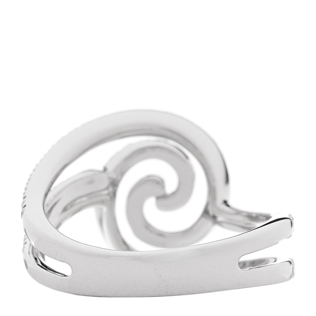 18K White Gold Diamond 1.20ctw Swirl Ring  61 9.5