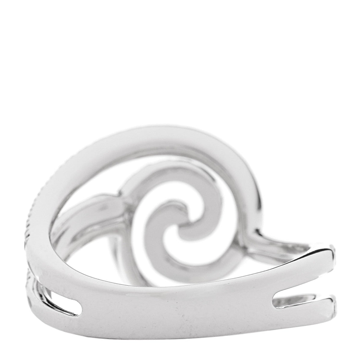 18K White Gold Diamond 1.20ctw Swirl Ring  61 9.5