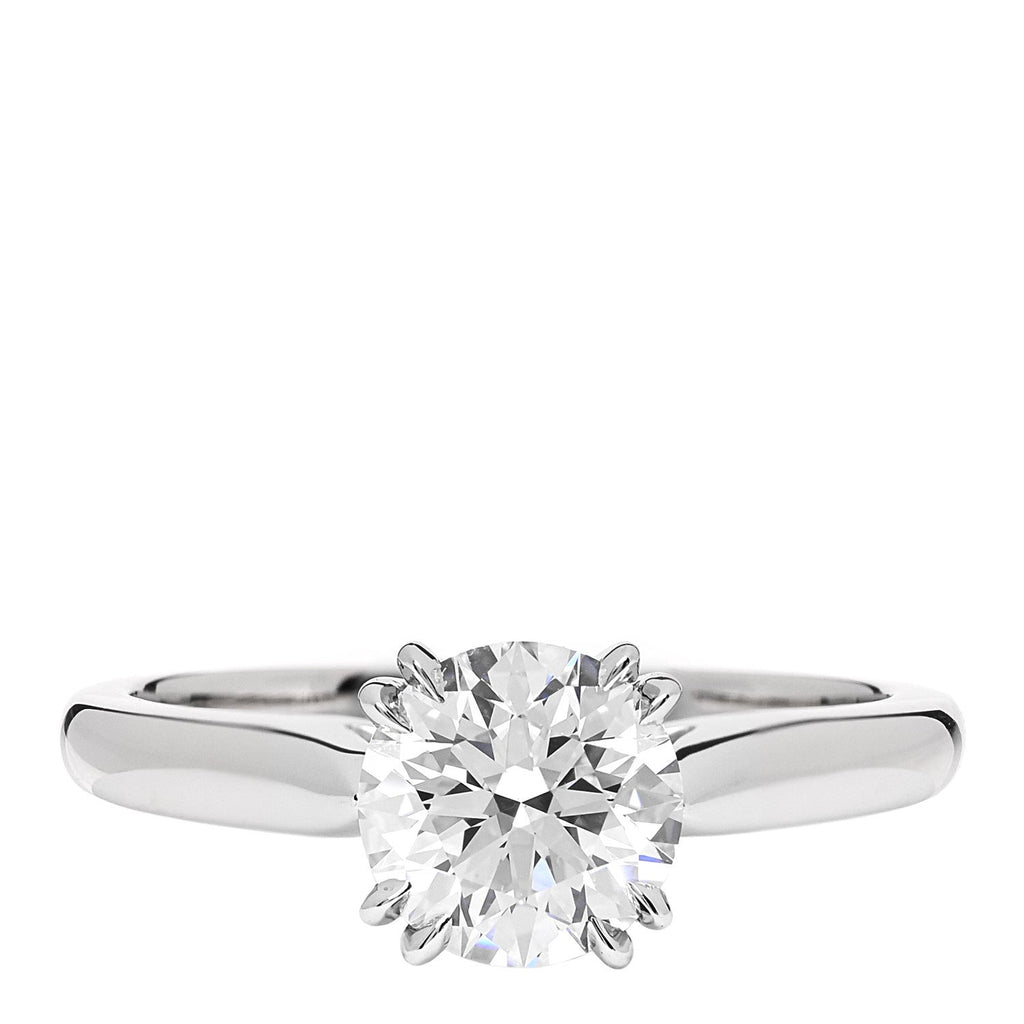Platinum Diamond 1.01ct Round Brilliant Cut Solitaire Engagement Ring 48 4.5
