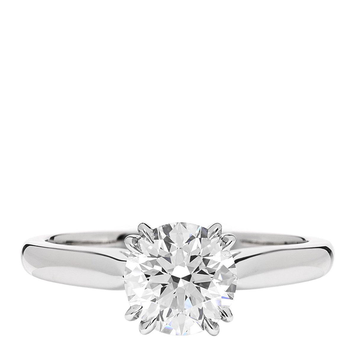 Platinum Diamond 1.01ct Round Brilliant Cut Solitaire Engagement Ring 48 4.5
