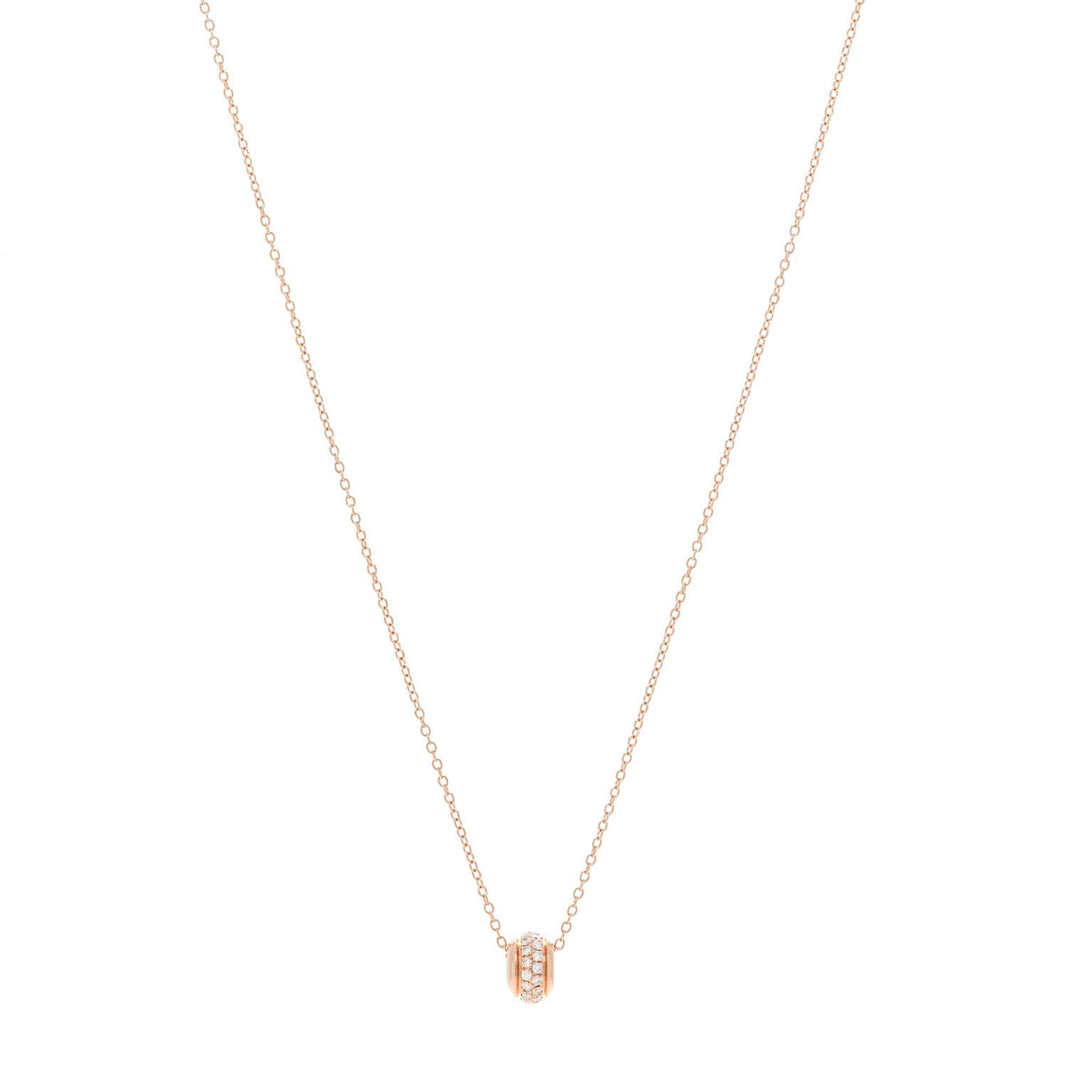18K Rose Gold Diamond Possession Pendant Necklace