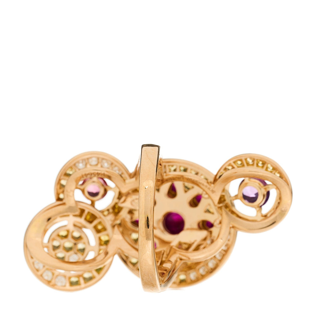 18K Rose Gold Diamond Multi Gemstone Sheherazade Ring 49 5