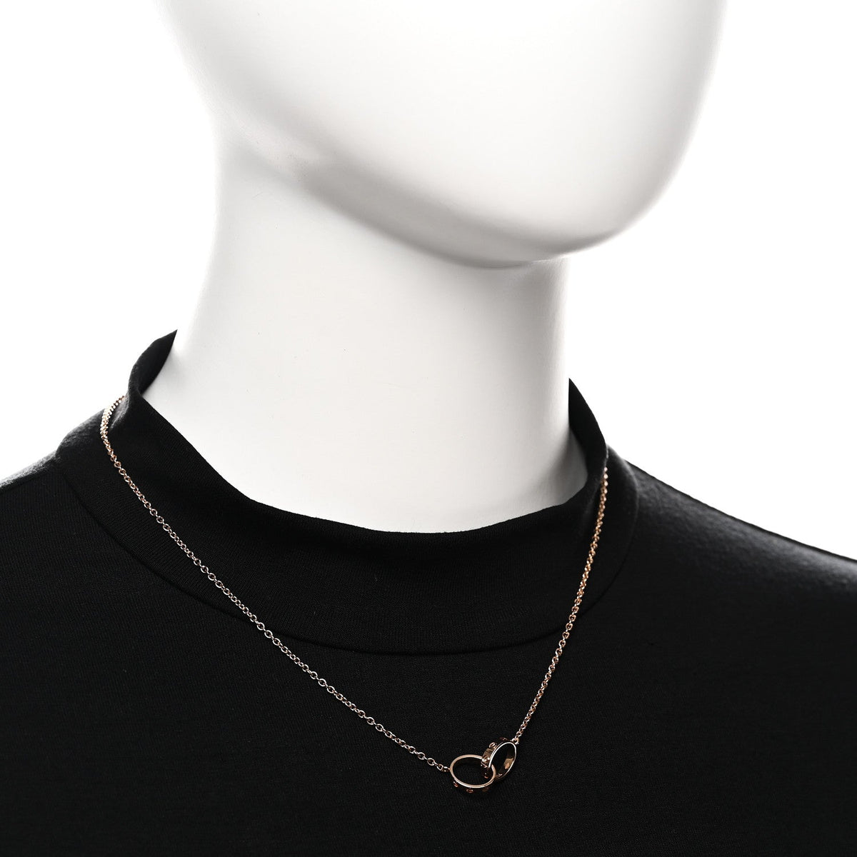 18K Pink Gold Interlocking LOVE Necklace