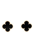 18k Yellow Gold Black Onyx Magic Alhambra Earrings