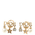 Pearl Crystal Dio(r)evolution Star Clip On Earrings Gold