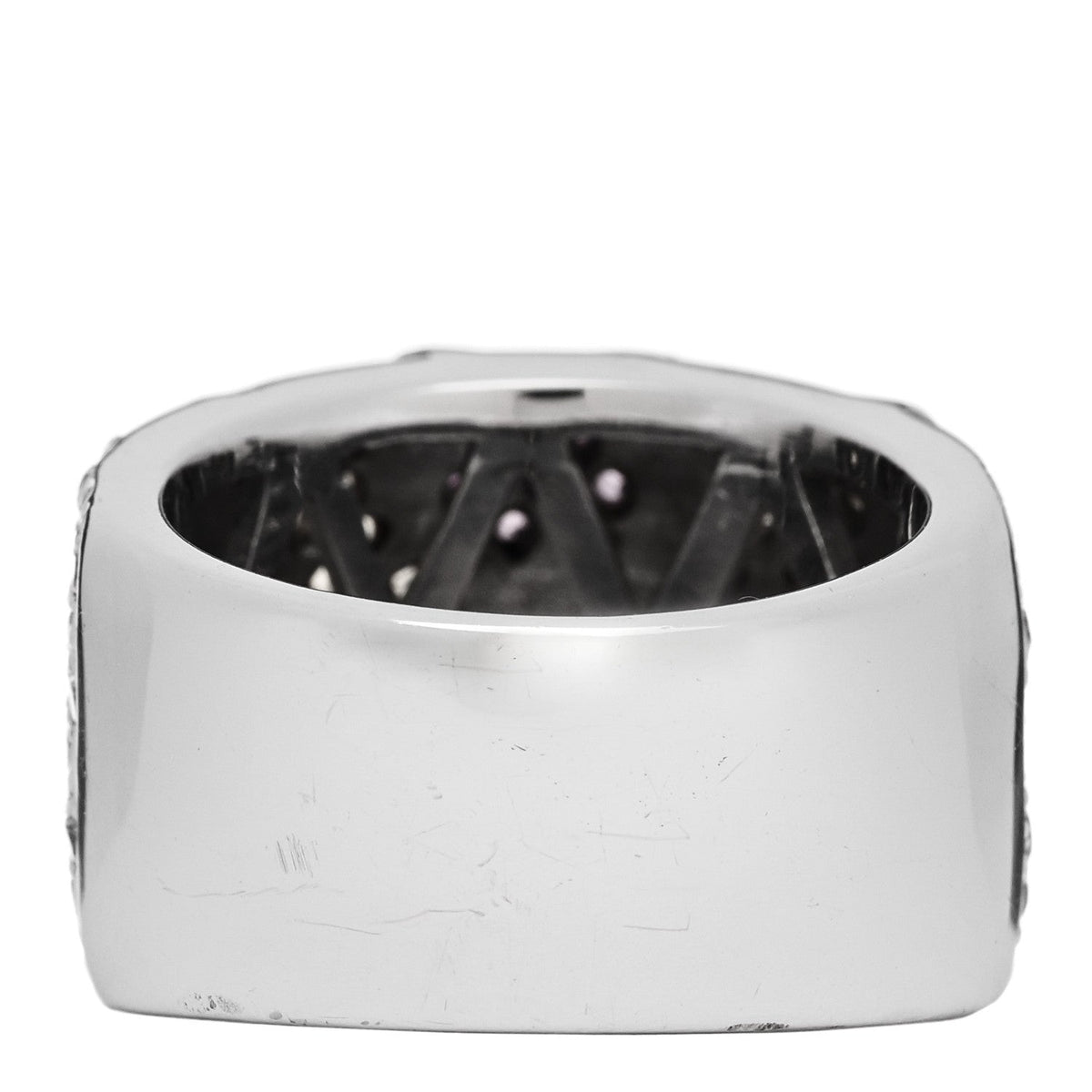 18K White Gold Diamond .85ctw Pink Yellow Sapphire Floral Ring 53 6.25