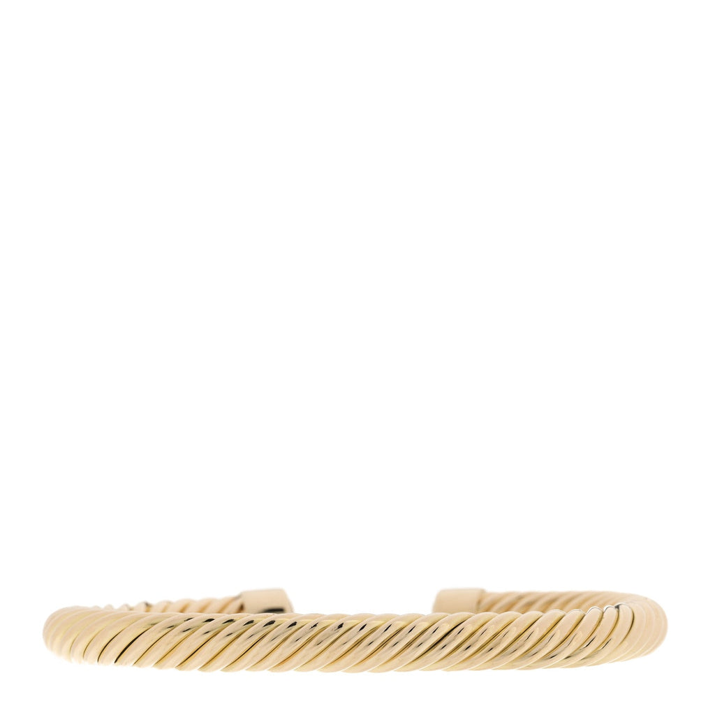 18K Yellow Gold 7mm Modern Cablespira Oval Bracelet
