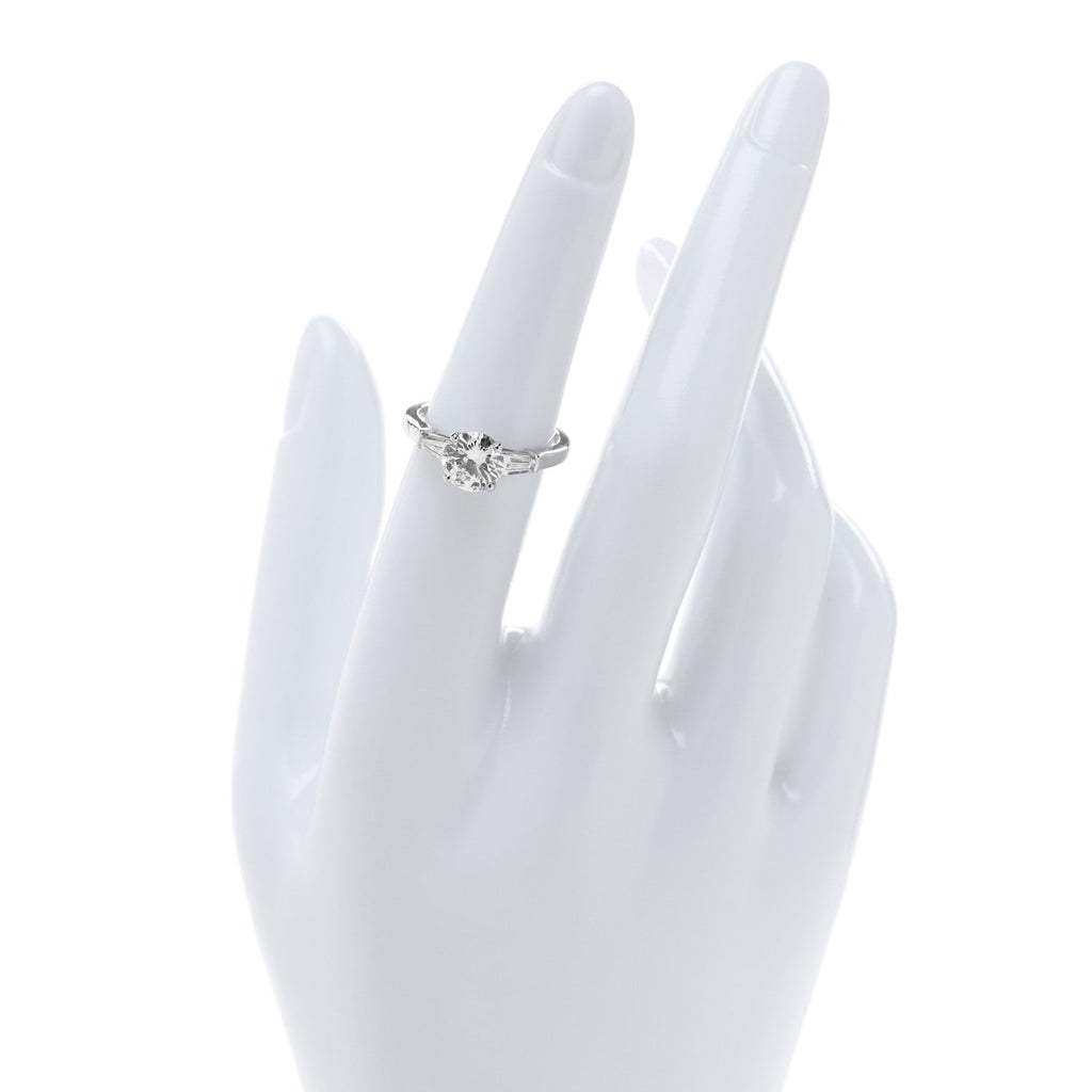 Platinum Diamond 1.25ct Three Stone Engagement Ring 51 5.75