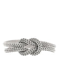 Sterling Silver 10mm Love Knot Bracelet Black