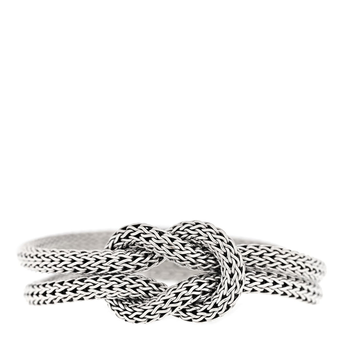Sterling Silver 10mm Love Knot Bracelet Black