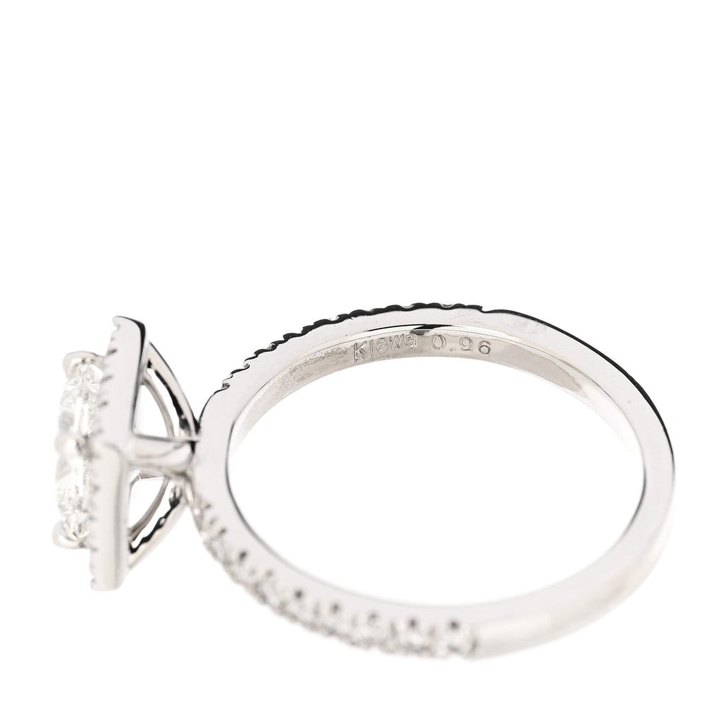 18K White Gold Diamond .96ctw Princess Cut Engagement Ring  52 6