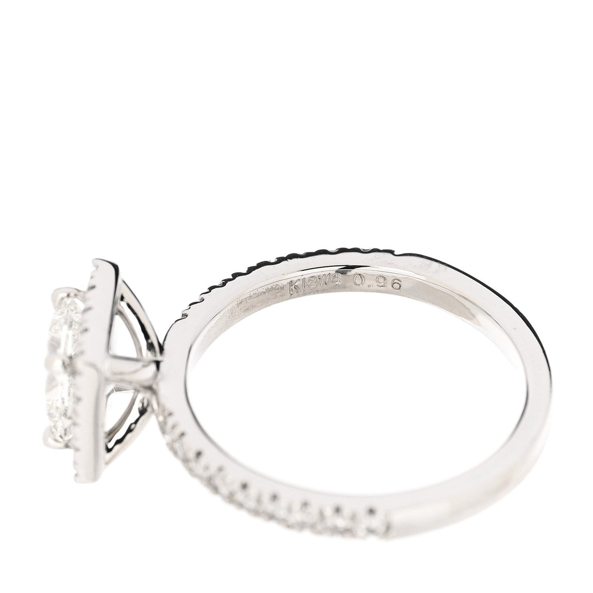 18K White Gold Diamond .96ctw Princess Cut Engagement Ring  52 6