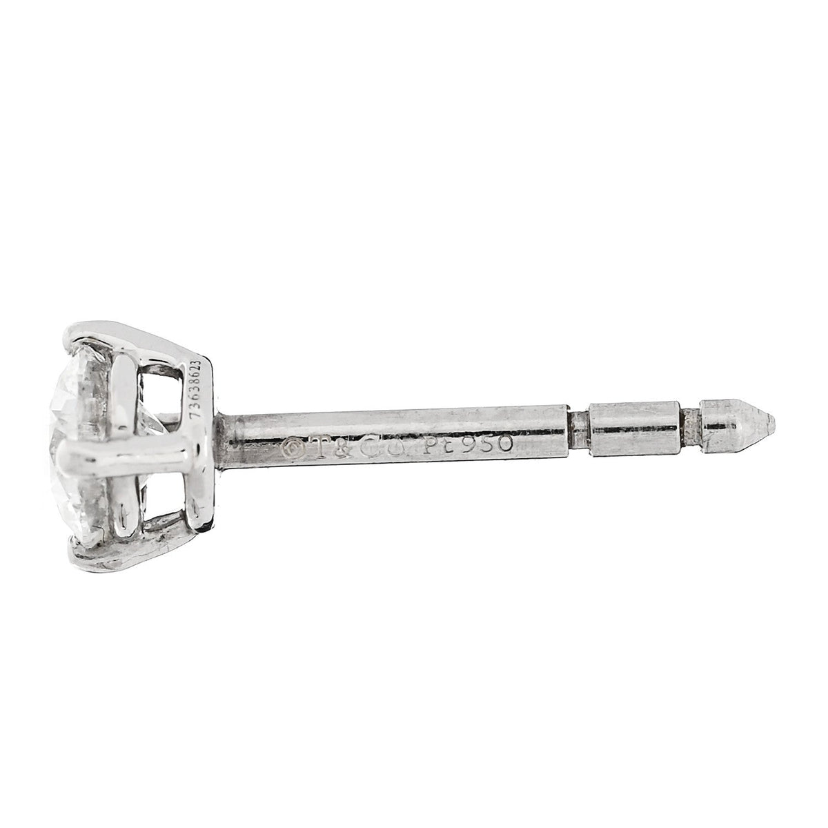 Platinum Diamond .42ctw Solitaire Earrings