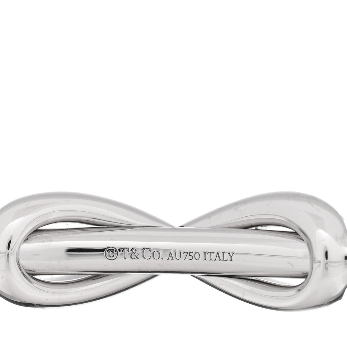 18K White Gold Diamond Infinity Cuff Bracelet