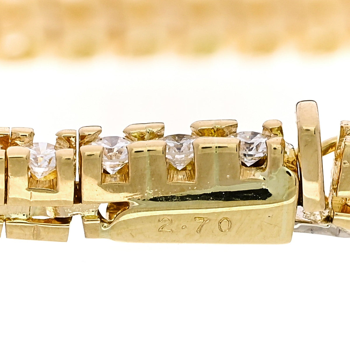 18K Yellow Gold Diamond 2.70ctw Tennis Bracelet