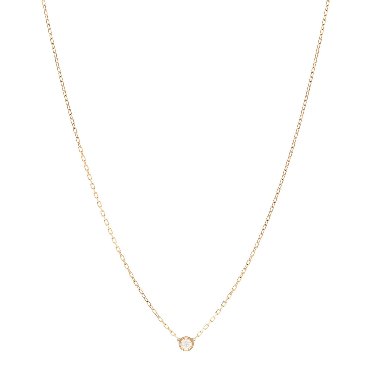 18K Pink Gold Diamond SM D'Amour Pendant Necklace