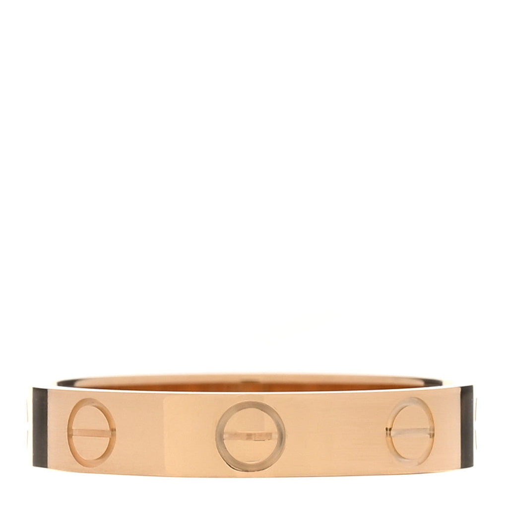 18K Yellow Gold 3.5mm LOVE Wedding Band Ring 53 6.5