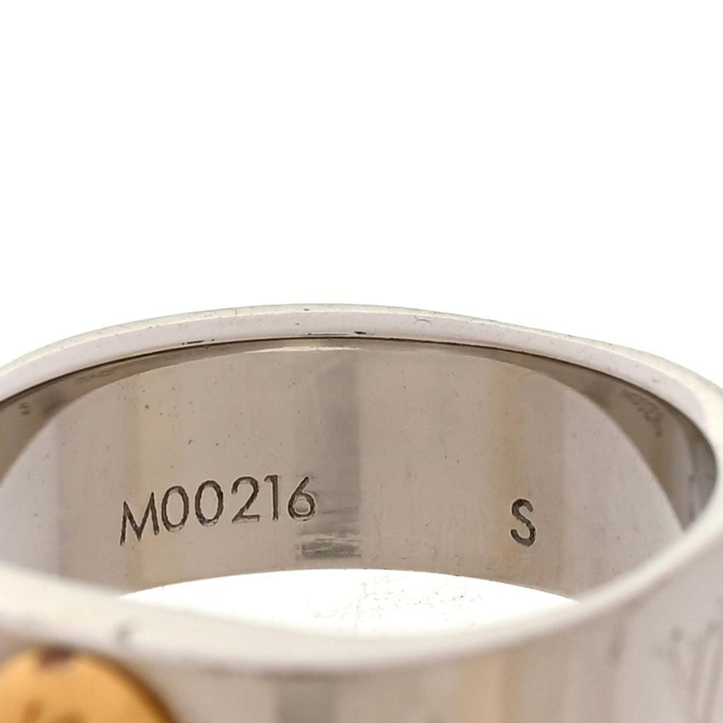 Brass Monogram Engraved Nanogram Ring S Palladium