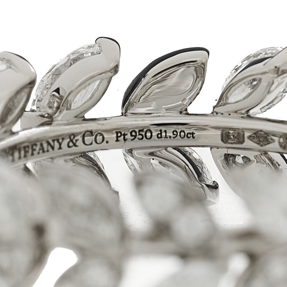 Platinum Diamond Victoria Vine Ring 53 6.5