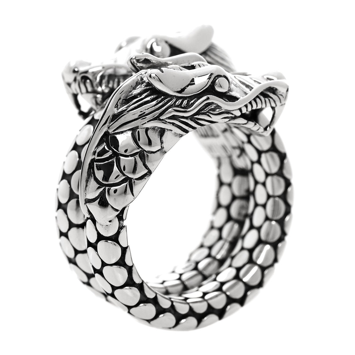 Sterling Silver Legends Naga Dragon Coil Ring 54 7