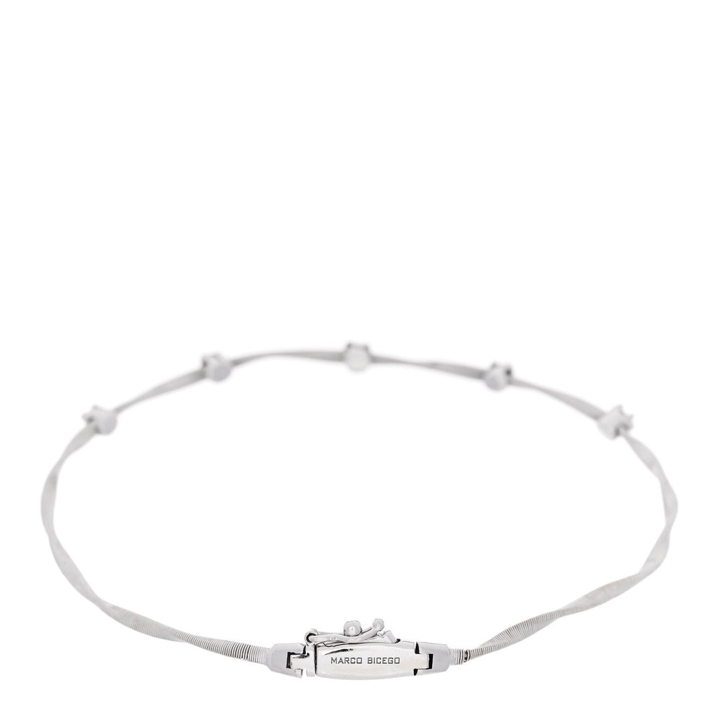18K White Gold Diamond Marrakech Twisted Coil Bracelet