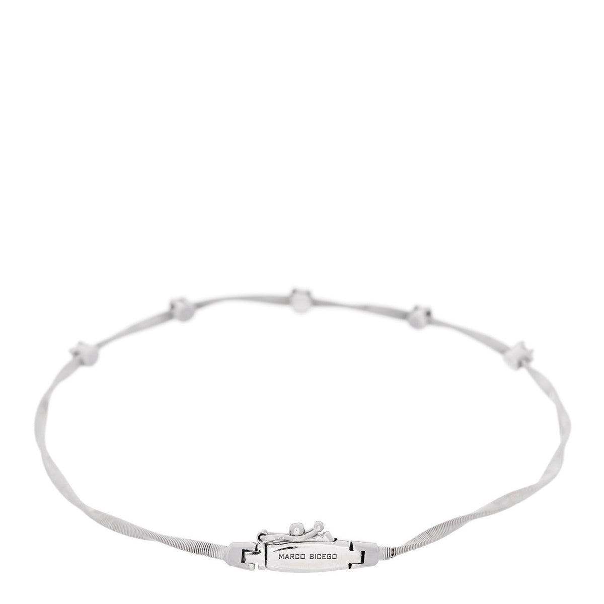 18K White Gold Diamond Marrakech Twisted Coil Bracelet