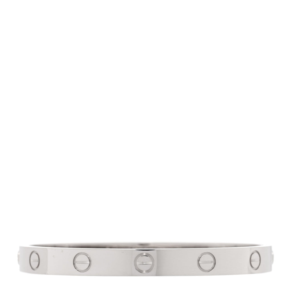 18K White Gold LOVE Bracelet 16