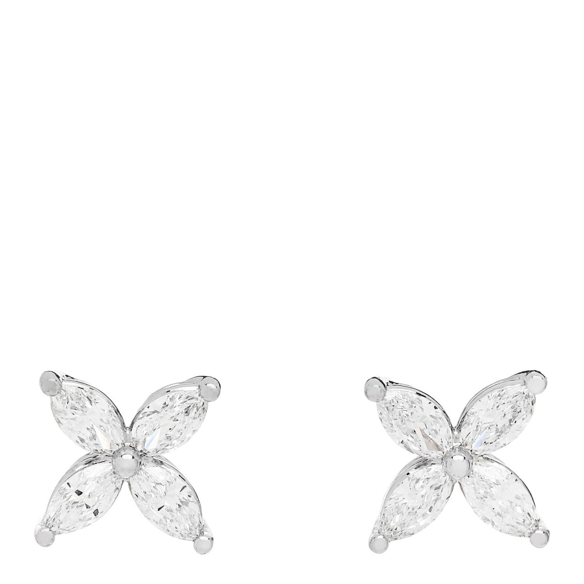 Platinum Diamond .92ct Medium Victoria Earrings