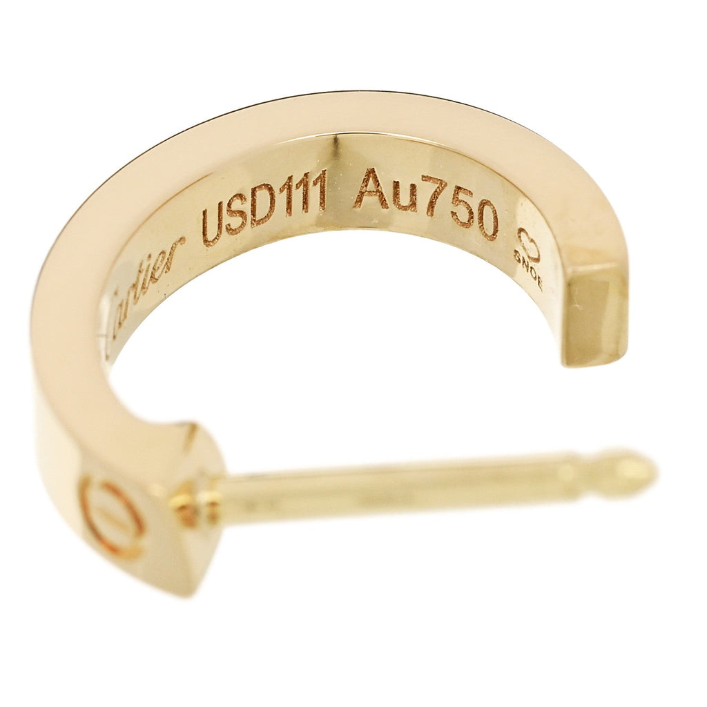 18K Yellow Gold Small LOVE Hoop Earrings