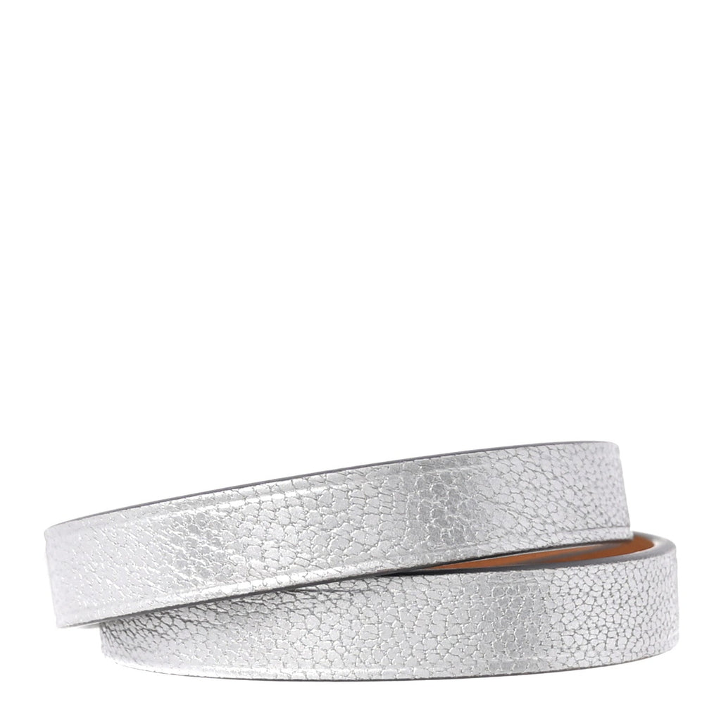 Metallic Chevre Chamkilight Double Tour Bracelet T2 Argent