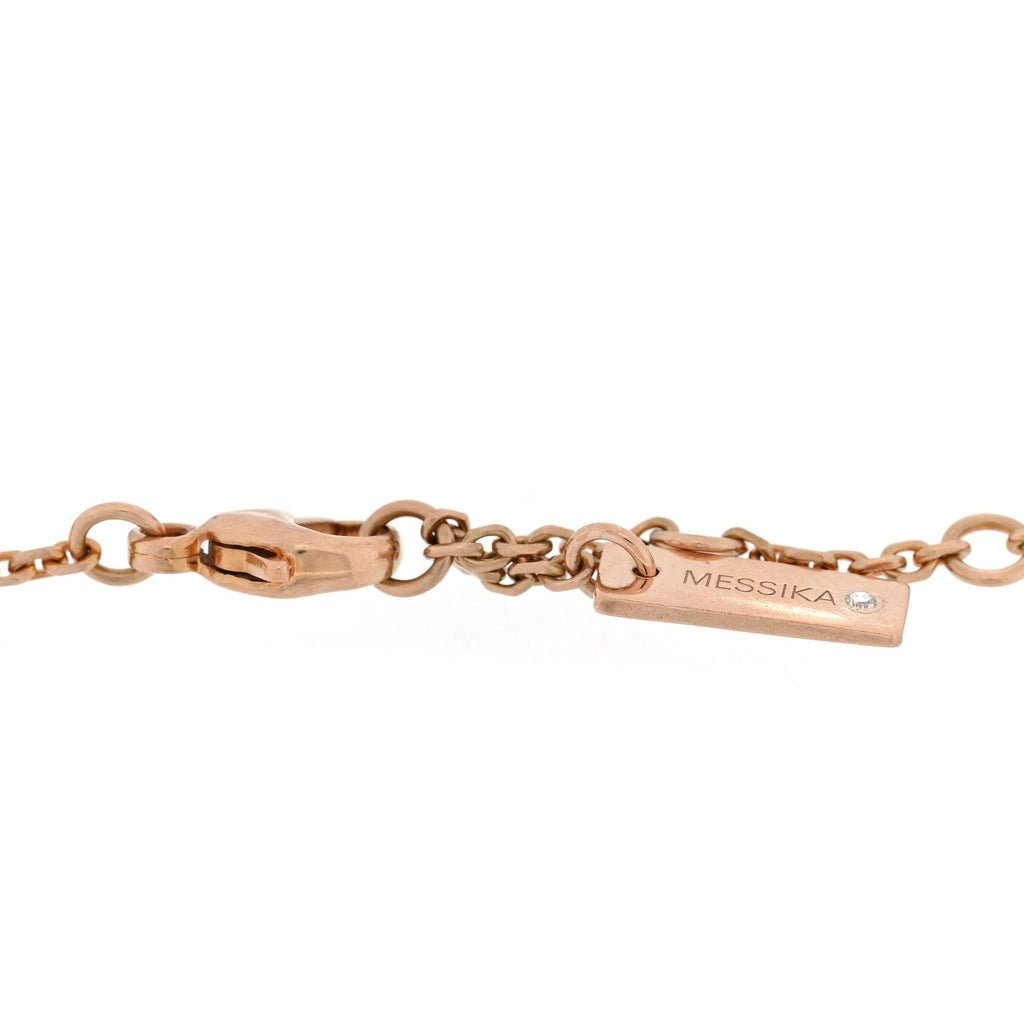 18K Rose Gold Diamond Mother of Pearl Small Lucky Move Bracelet