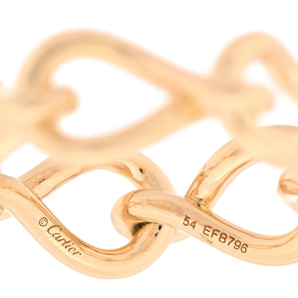 18K Yellow Gold Maillon Infini de Cartier Ring 54 7