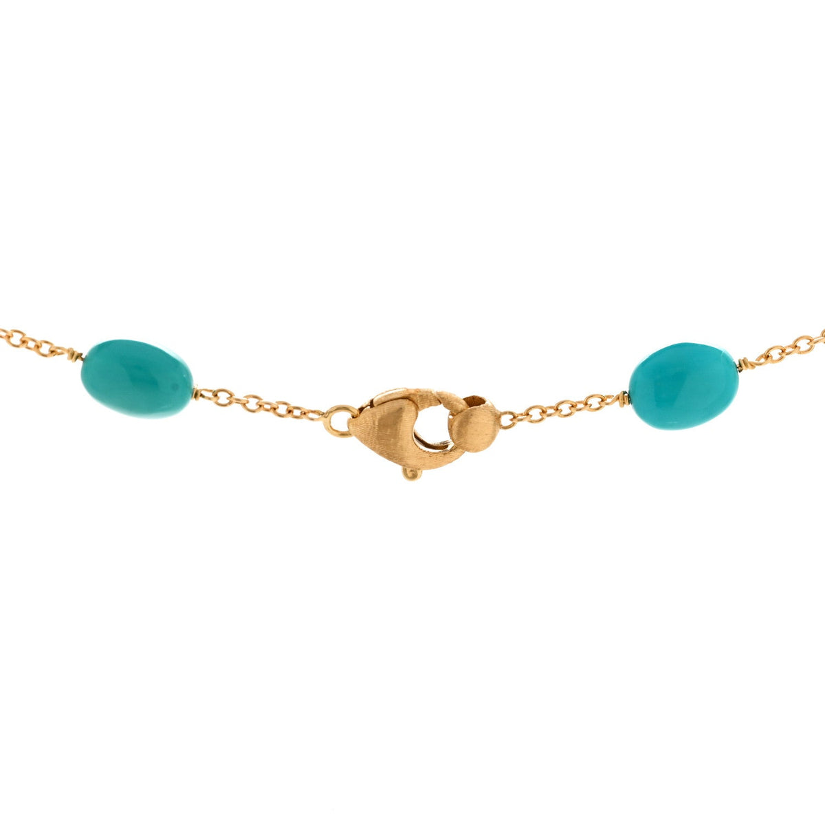 18K Yellow Gold Turquoise Siviglia Long Necklace