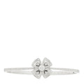 18K White Gold Diamond Fiorever Pave Bangle Bracelet