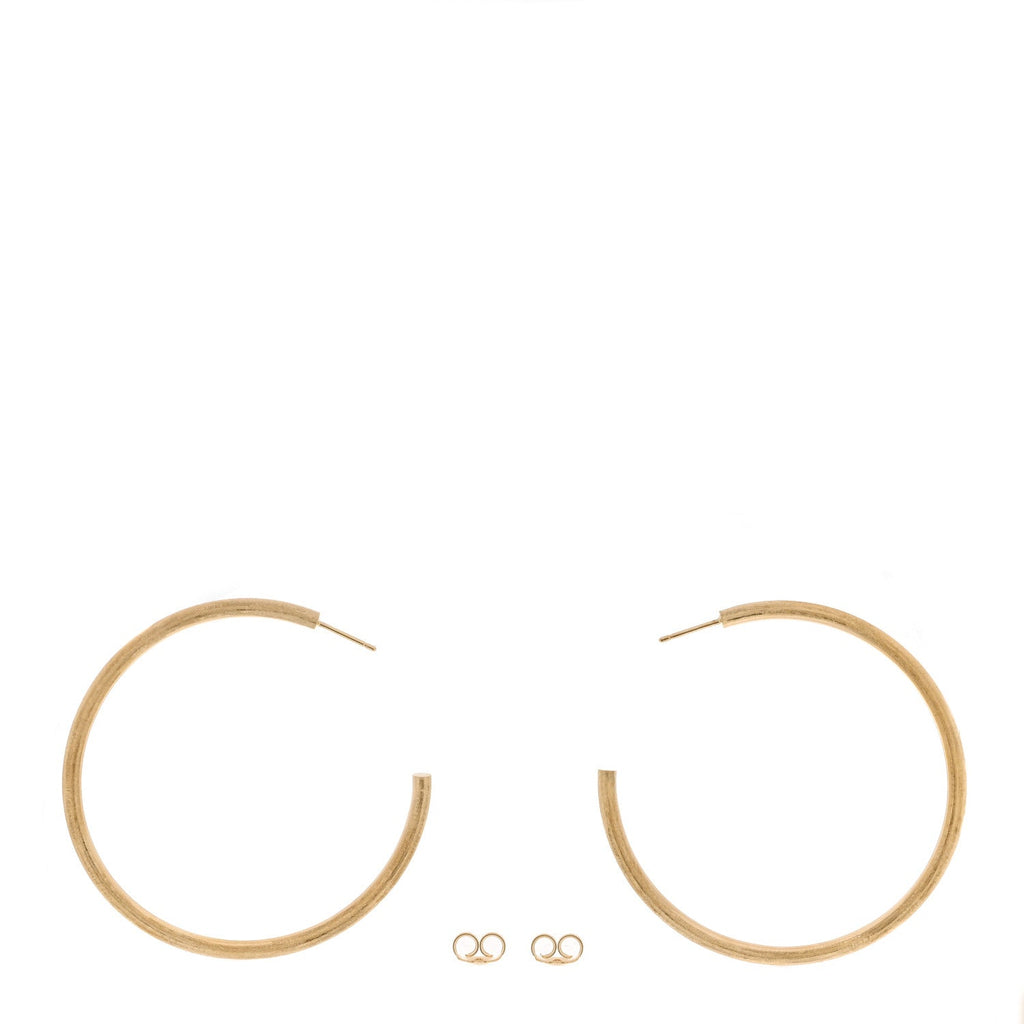 18K Yellow Gold Large Jaipur Hoop Earrings