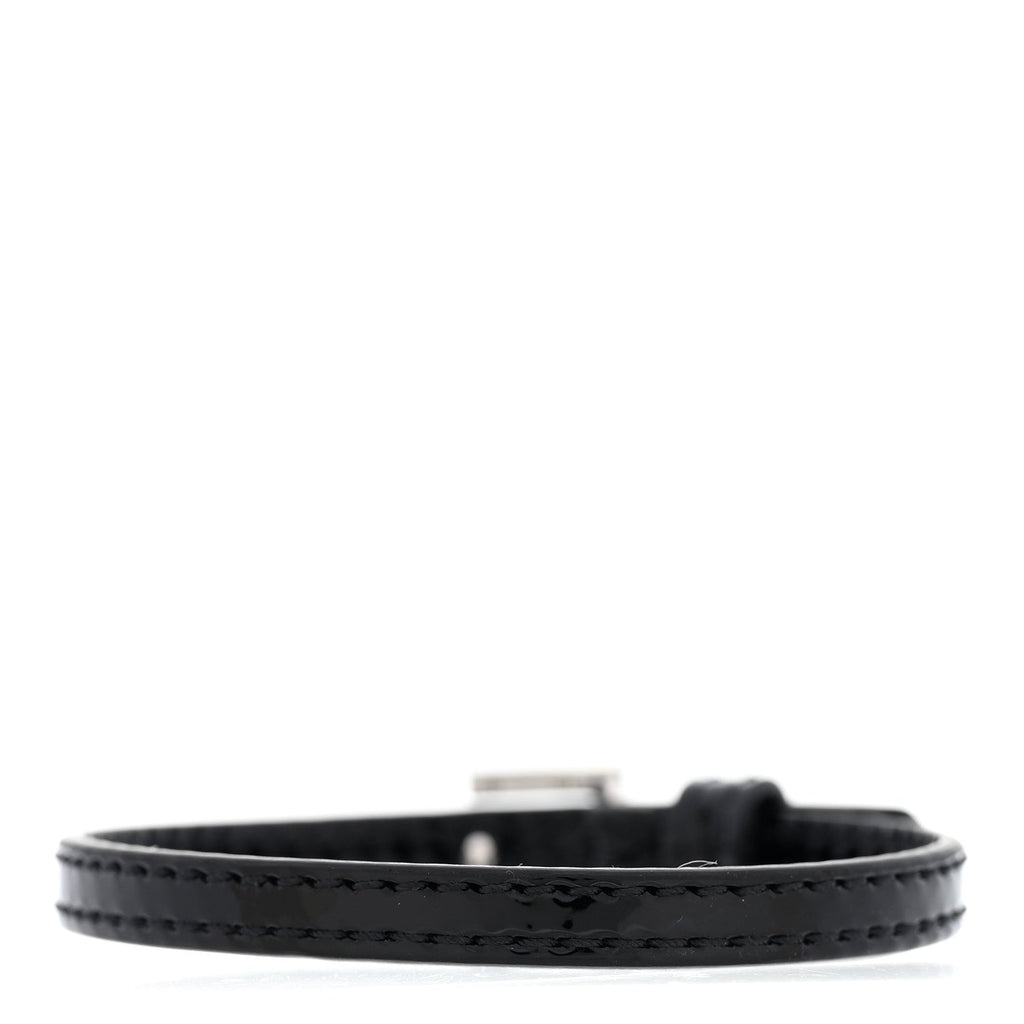 Patent Crystal G Buckle Bracelet S Black