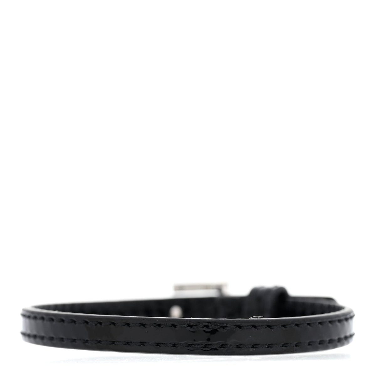 Patent Crystal G Buckle Bracelet S Black