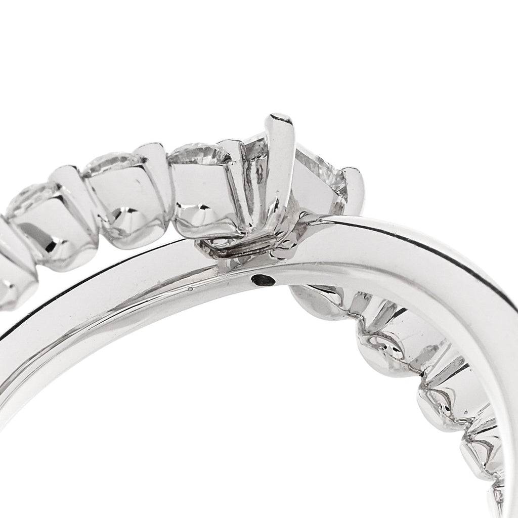 Platinum Diamond .69 Crossover Ring 53 6.5