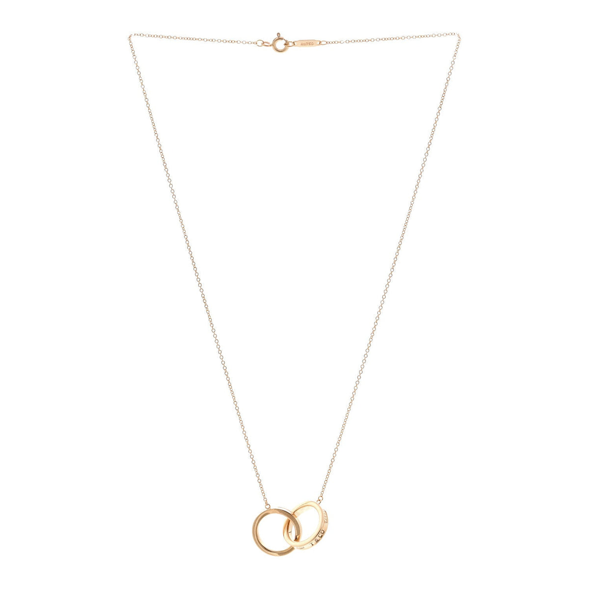 18K Rose Gold 1837 Interlocking Circles Pendant Necklace